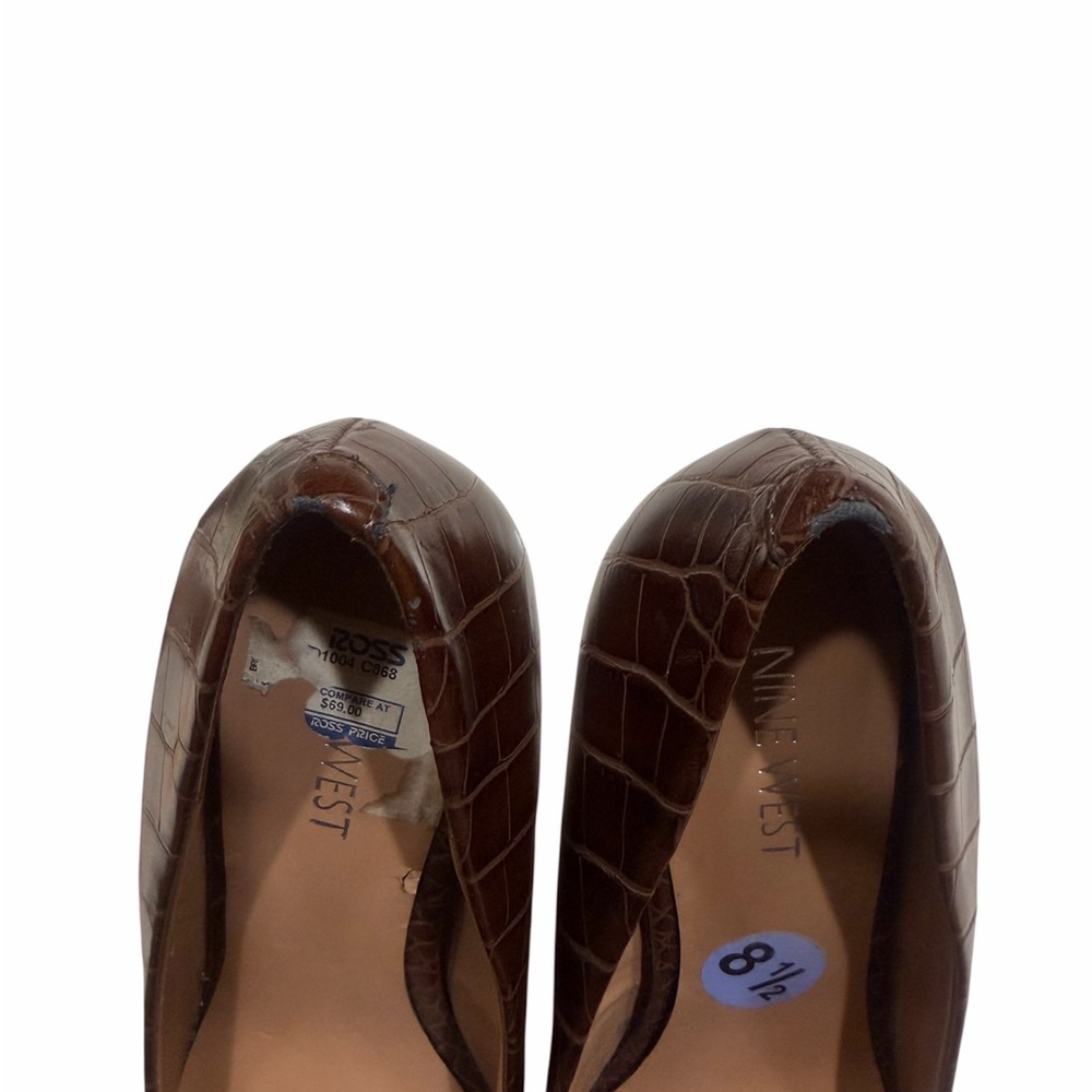 Nine West Brown Shoes Size 8 1/2 Preowned - Picture 5 of 8